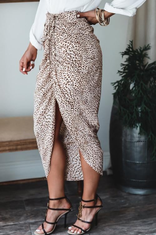 Rowangirl Leopard Print Skirt