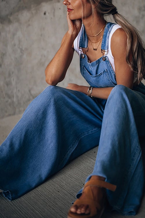 Rowangirl Vacation Wide Leg Casual Loose Jumpsuit