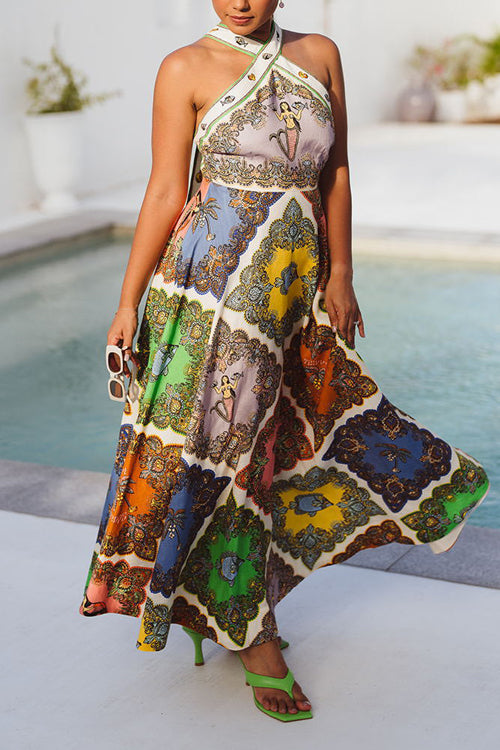 Rowangirl Sling Fashion Print Dress