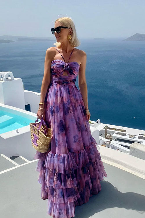 Rowangirl  Holiday Flower Mesh Dress