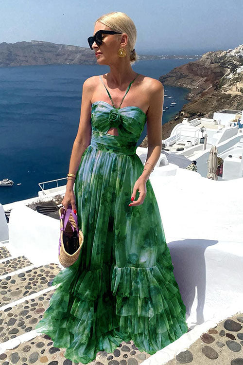 Rowangirl  Holiday Flower Mesh Dress