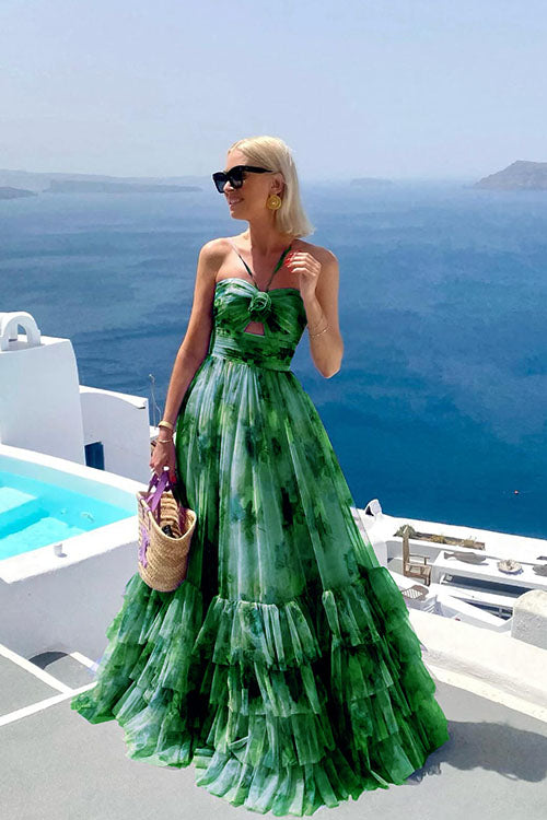 Rowangirl  Holiday Flower Mesh Dress