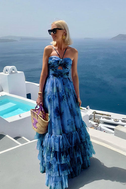 Rowangirl  Holiday Flower Mesh Dress