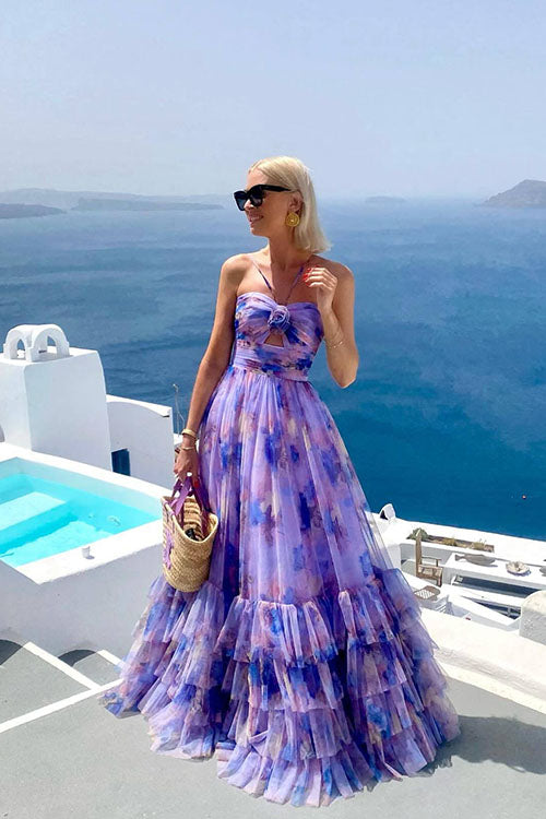 Rowangirl  Holiday Flower Mesh Dress