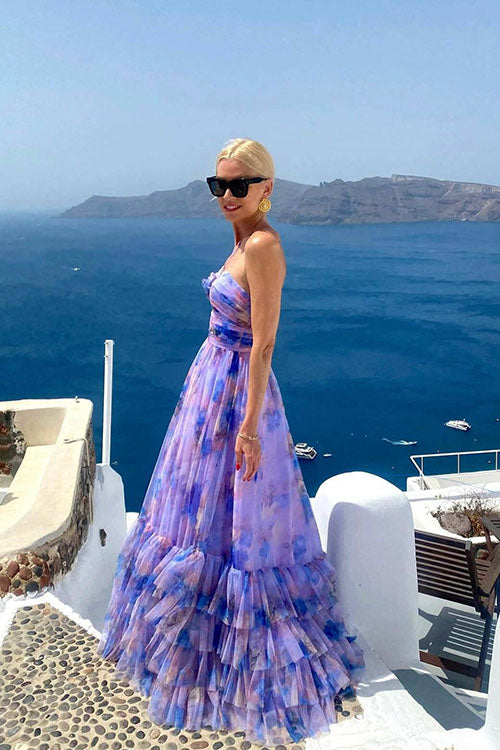 Rowangirl  Holiday Flower Mesh Dress