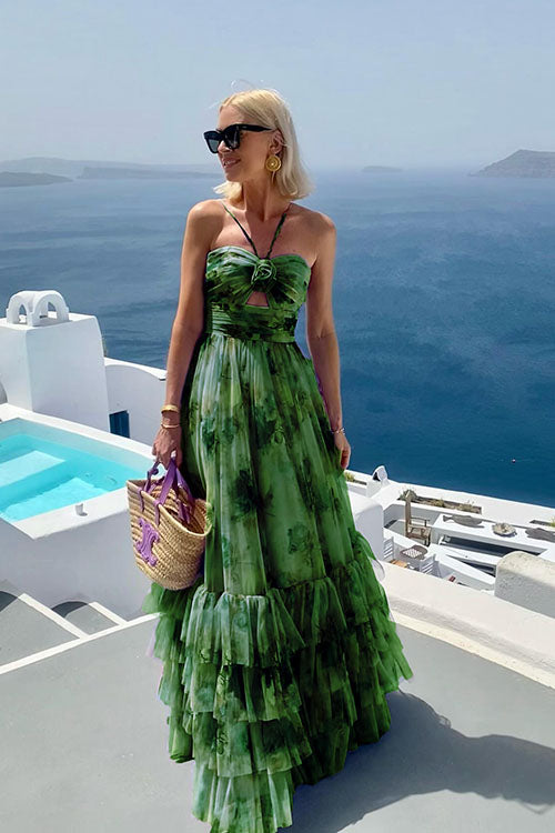 Rowangirl  Holiday Flower Mesh Dress
