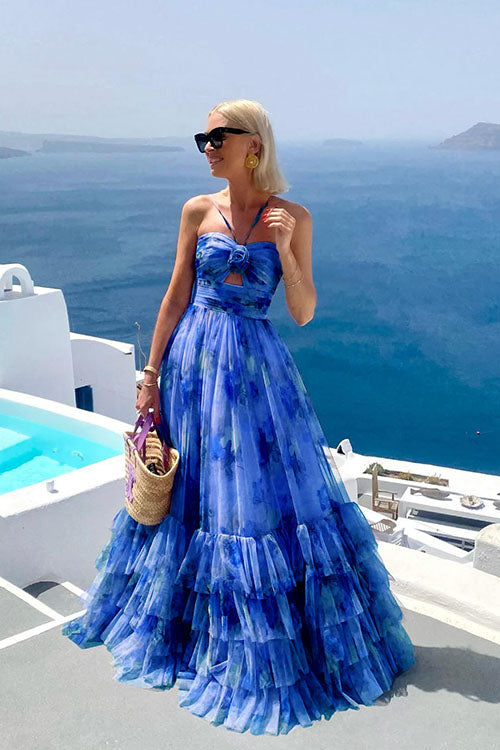 Rowangirl  Holiday Flower Mesh Dress