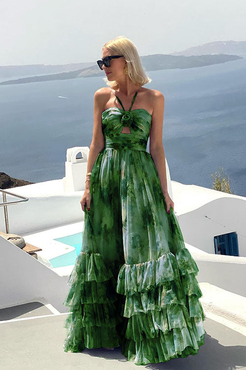 Rowangirl  Holiday Flower Mesh Dress
