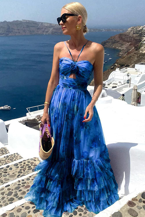 Rowangirl  Holiday Flower Mesh Dress