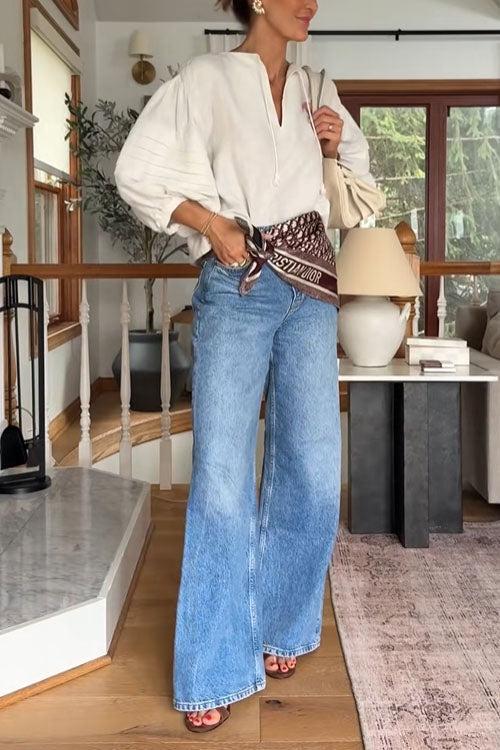 Rowangirl  Loose And Comfortable Long-Sleeved Shirt