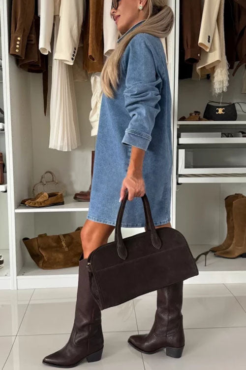 Rowangirl  Denim Long-Sleeved Dress