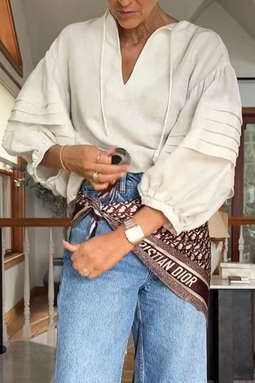 Rowangirl  Loose And Comfortable Long-Sleeved Shirt