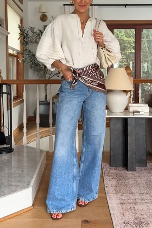 Rowangirl  Loose And Comfortable Long-Sleeved Shirt