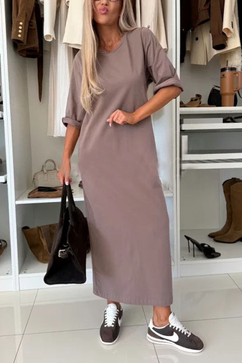Rowangirl Crew Neck Cotton Dress