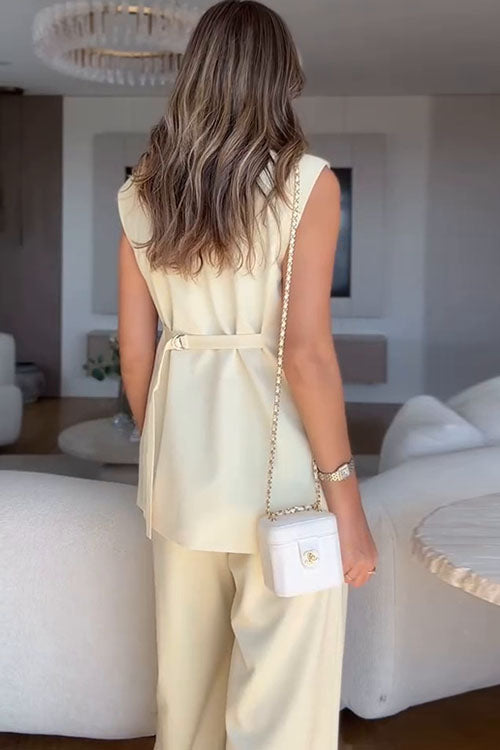 Rowangirl Sleeveless Straight-Leg Two-Piece Suit