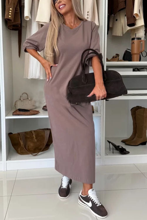 Rowangirl Crew Neck Cotton Dress