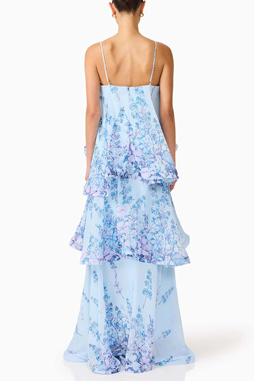Rowangirl  Floral Layered Long Dress