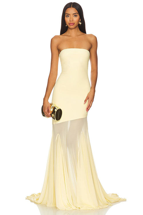 Rowangirl  Fashionable Tube Top Long Dress