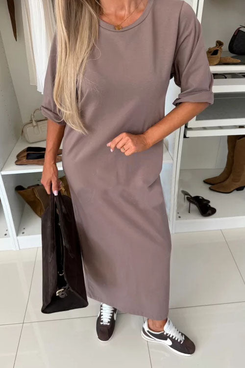 Rowangirl Crew Neck Cotton Dress