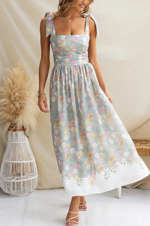 Rowangirl   Holiday Floral Waist Suspender Dress