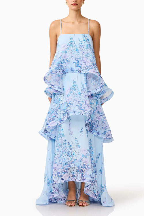 Rowangirl  Floral Layered Long Dress