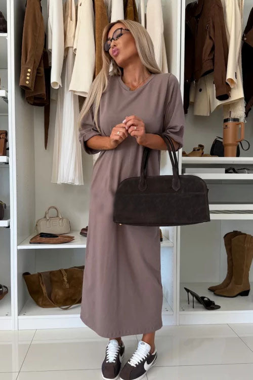 Rowangirl Crew Neck Cotton Dress