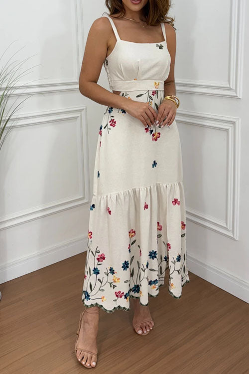 Rowangirl Printed Solid Color Dress