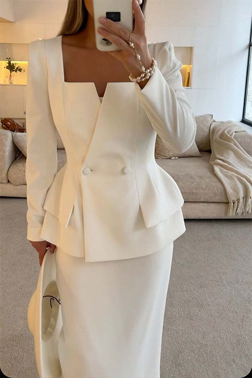 Rowangirl  Stylish And Elegant Two-Piece Suit Dress