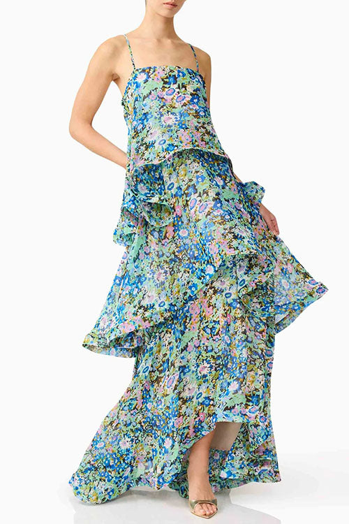 Rowangirl  Floral Layered Long Dress