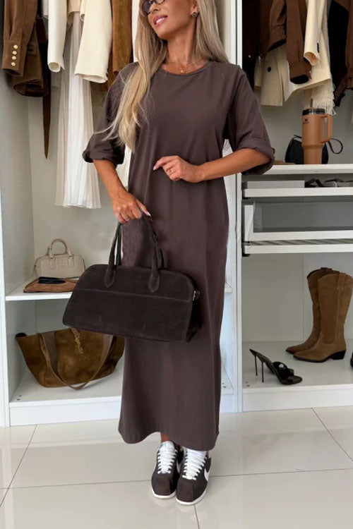 Rowangirl Crew Neck Cotton Dress