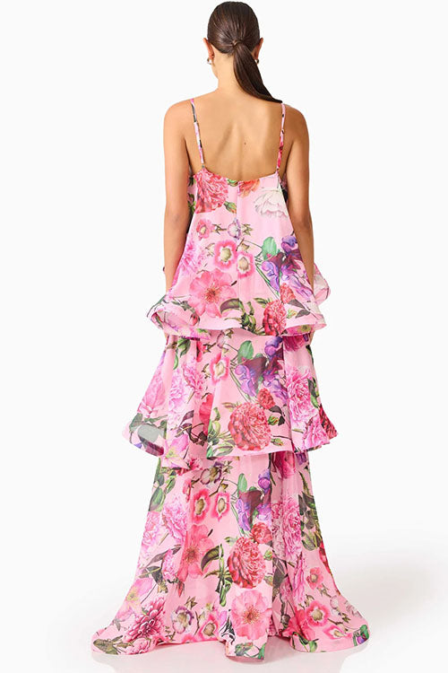 Rowangirl  Floral Layered Long Dress