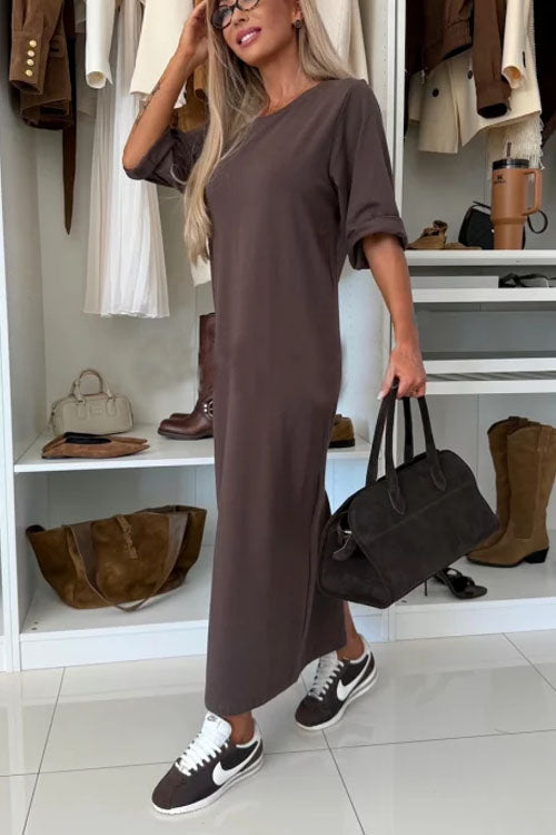 Rowangirl Crew Neck Cotton Dress