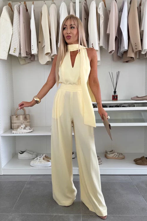 Rowangirl Sleeveless Deep V Jumpsuit
