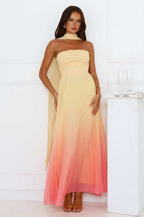 Rowangirl Backless Gradient Fashion Dress