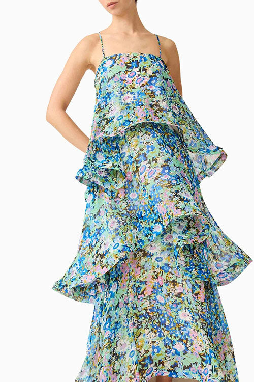 Rowangirl  Floral Layered Long Dress