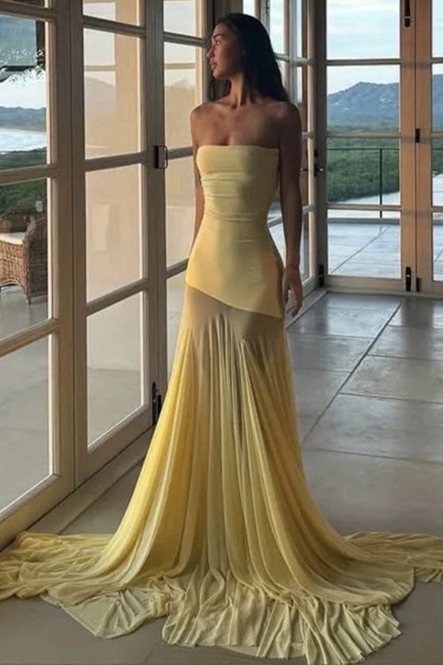 Rowangirl  Fashionable Tube Top Long Dress