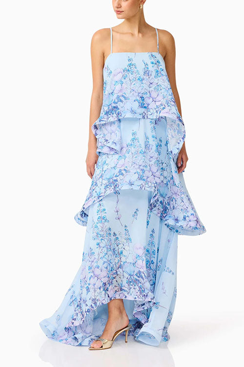 Rowangirl  Floral Layered Long Dress
