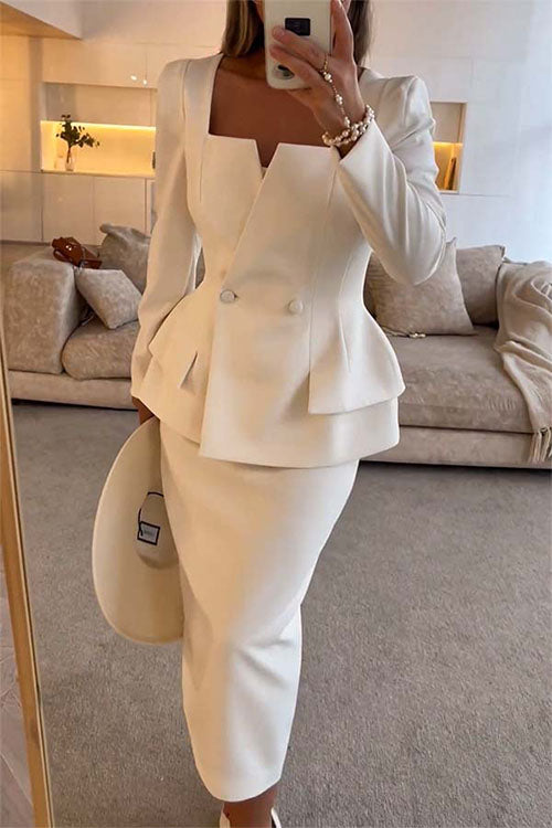 Rowangirl  Stylish And Elegant Two-Piece Suit Dress