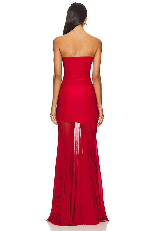 Rowangirl  Fashionable Tube Top Long Dress