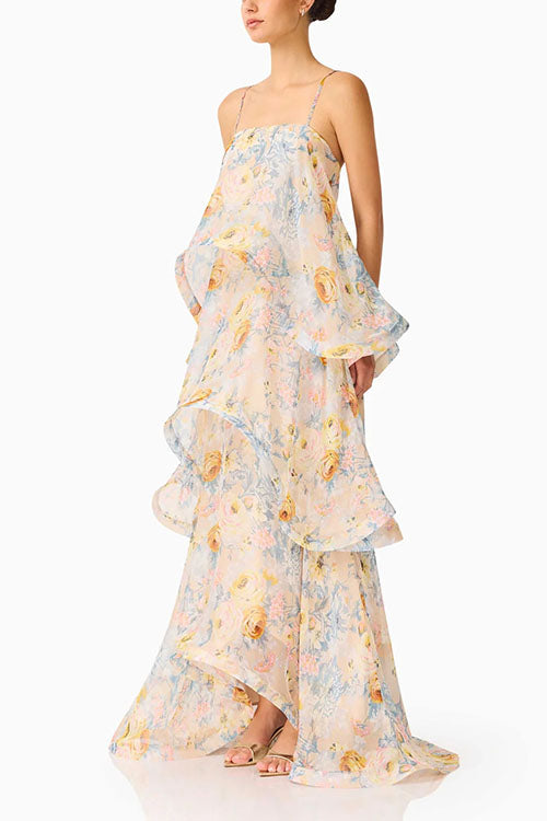 Rowangirl  Floral Layered Long Dress