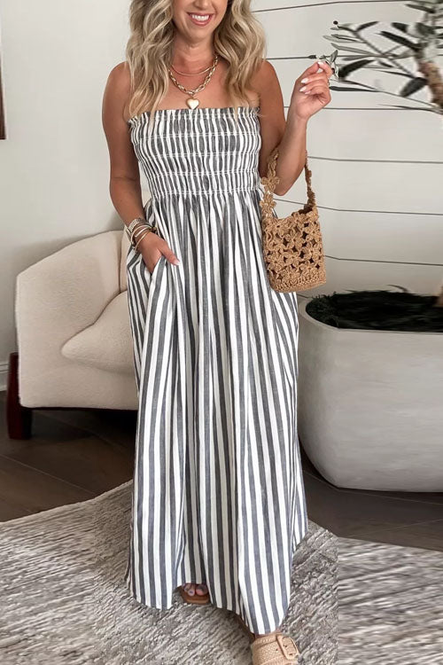 Rowangirl  Tube Top Striped Dress