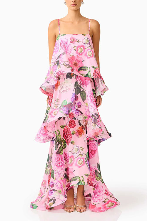 Rowangirl  Floral Layered Long Dress
