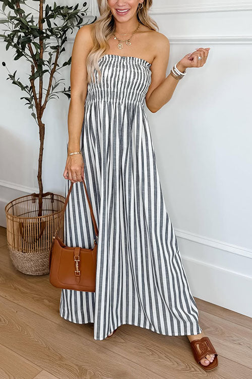 Rowangirl  Tube Top Striped Dress