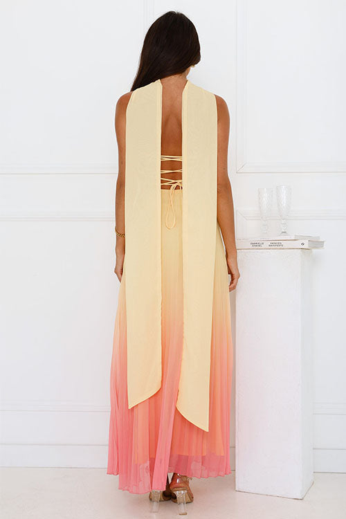 Rowangirl Backless Gradient Fashion Dress