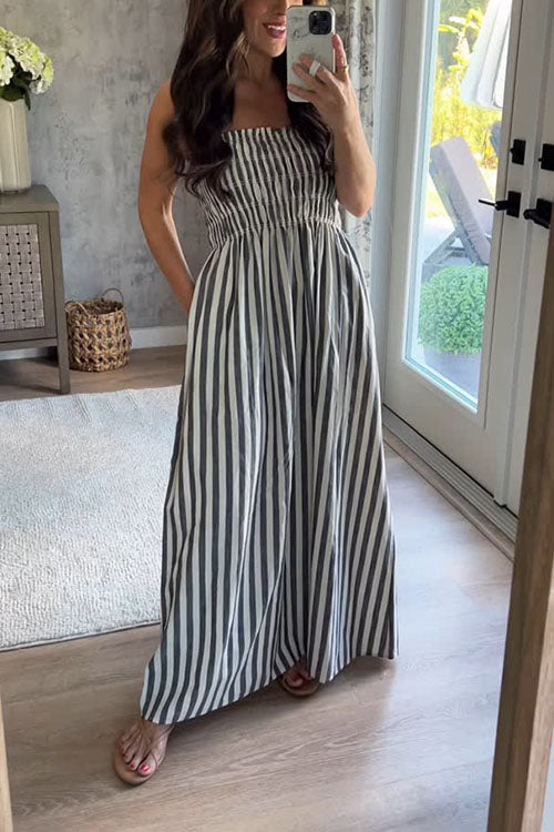 Rowangirl  Tube Top Striped Dress