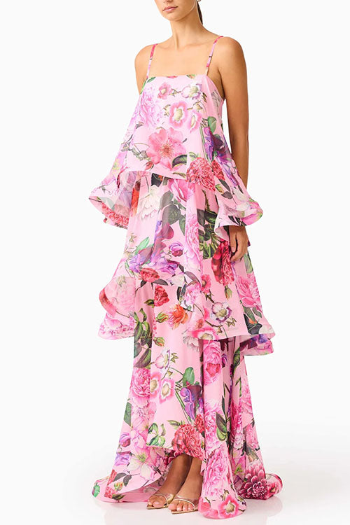 Rowangirl  Floral Layered Long Dress