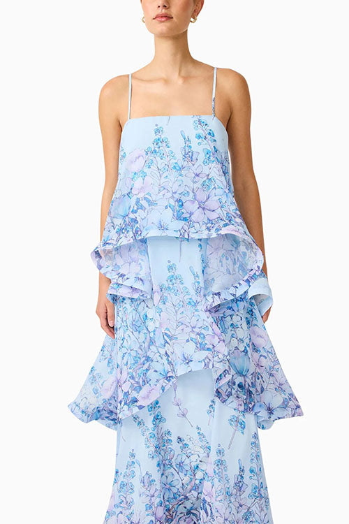 Rowangirl  Floral Layered Long Dress