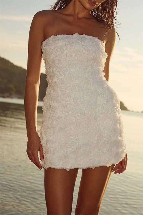 Rowangirl Flower Print Hip-Hugging Short Dress
