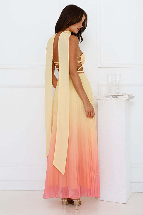 Rowangirl Backless Gradient Fashion Dress