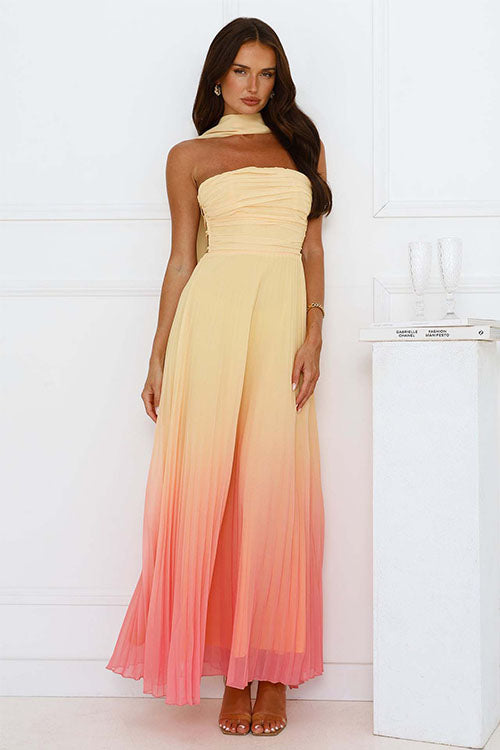 Rowangirl Backless Gradient Fashion Dress